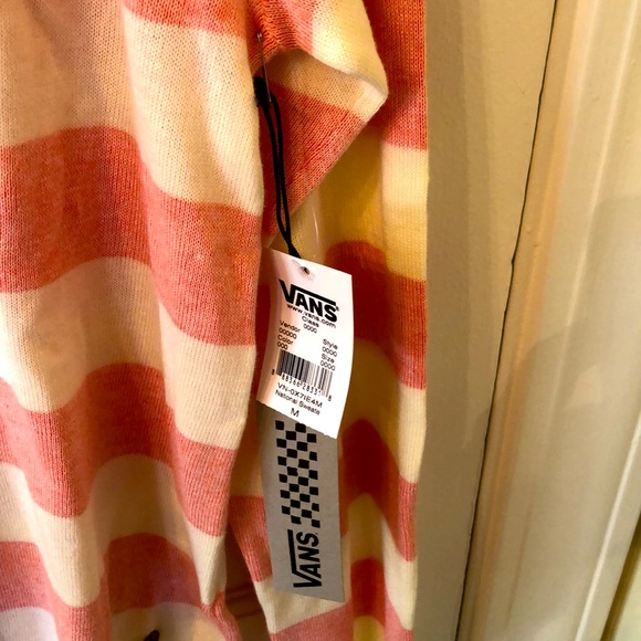 NWT Vans orange and cream sweater - Picture 4 of 7